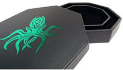 Green Cthulhu Dice Tray With Dice Staging Area and Lid